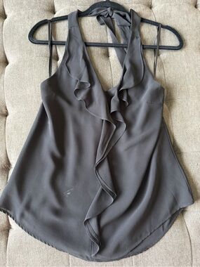 Women’s Ruffle Halter Top - Black